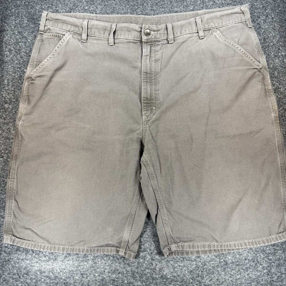 Carhartt B278 CHR Mens 44X10 Canvas Carpenter Work Shorts Gray Cotton Duck A257